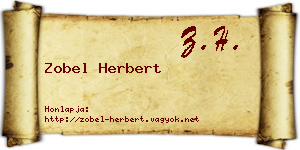 Zobel Herbert névjegykártya